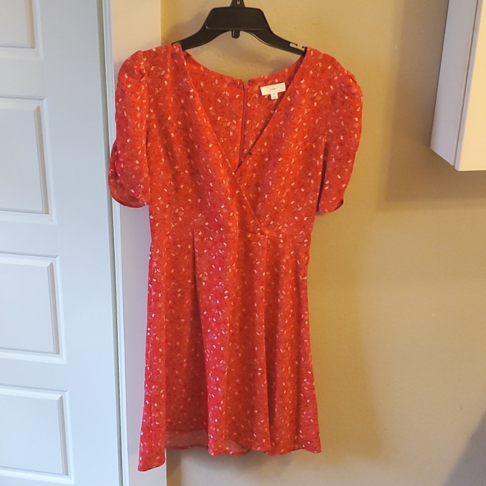 A Loves A Red Floral Dress